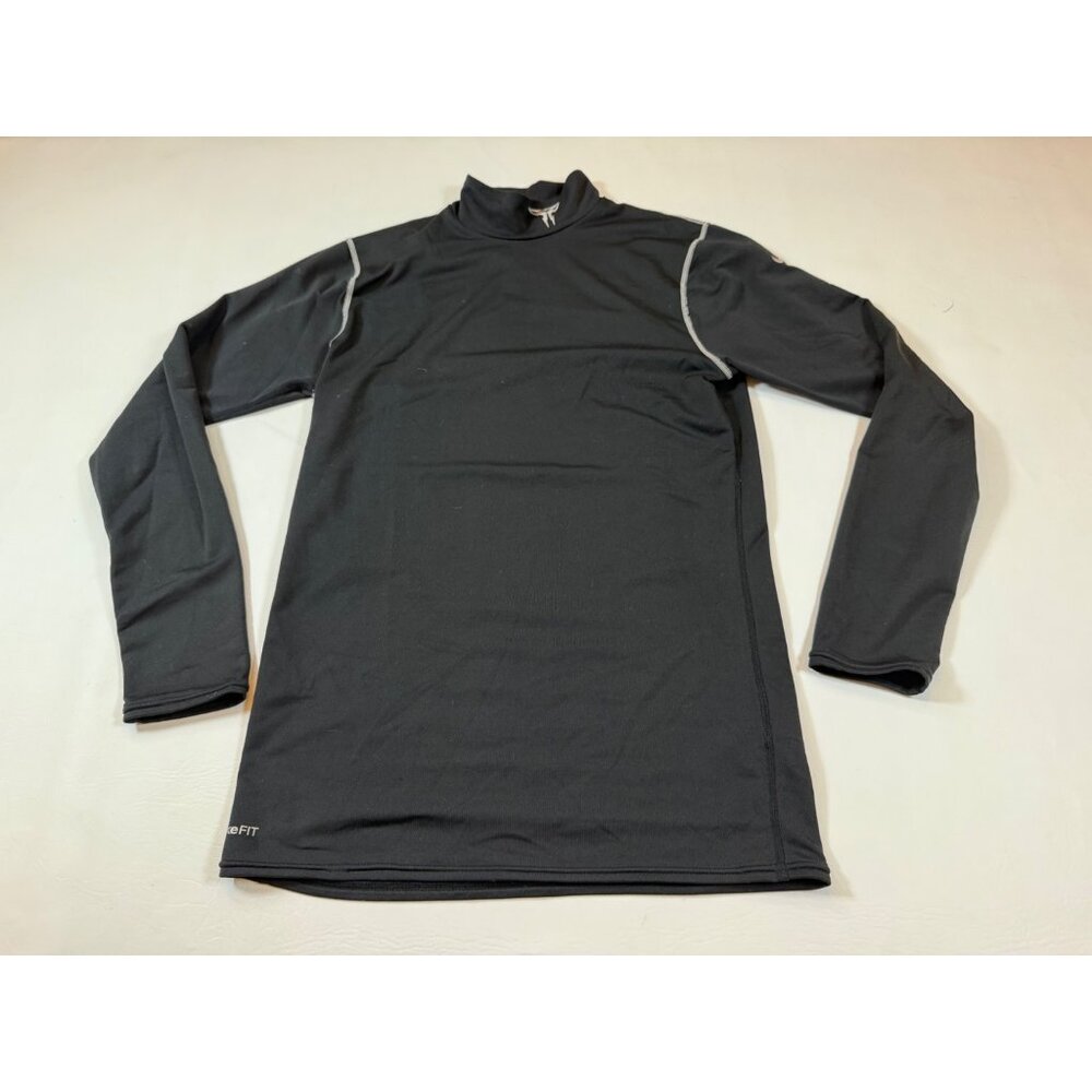 Nike Team L/G Black Long-Sleeve Pullover Shirt cold weather gear (bin HH82)